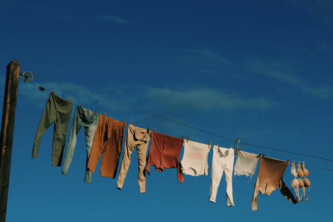 干される洗濯物たち